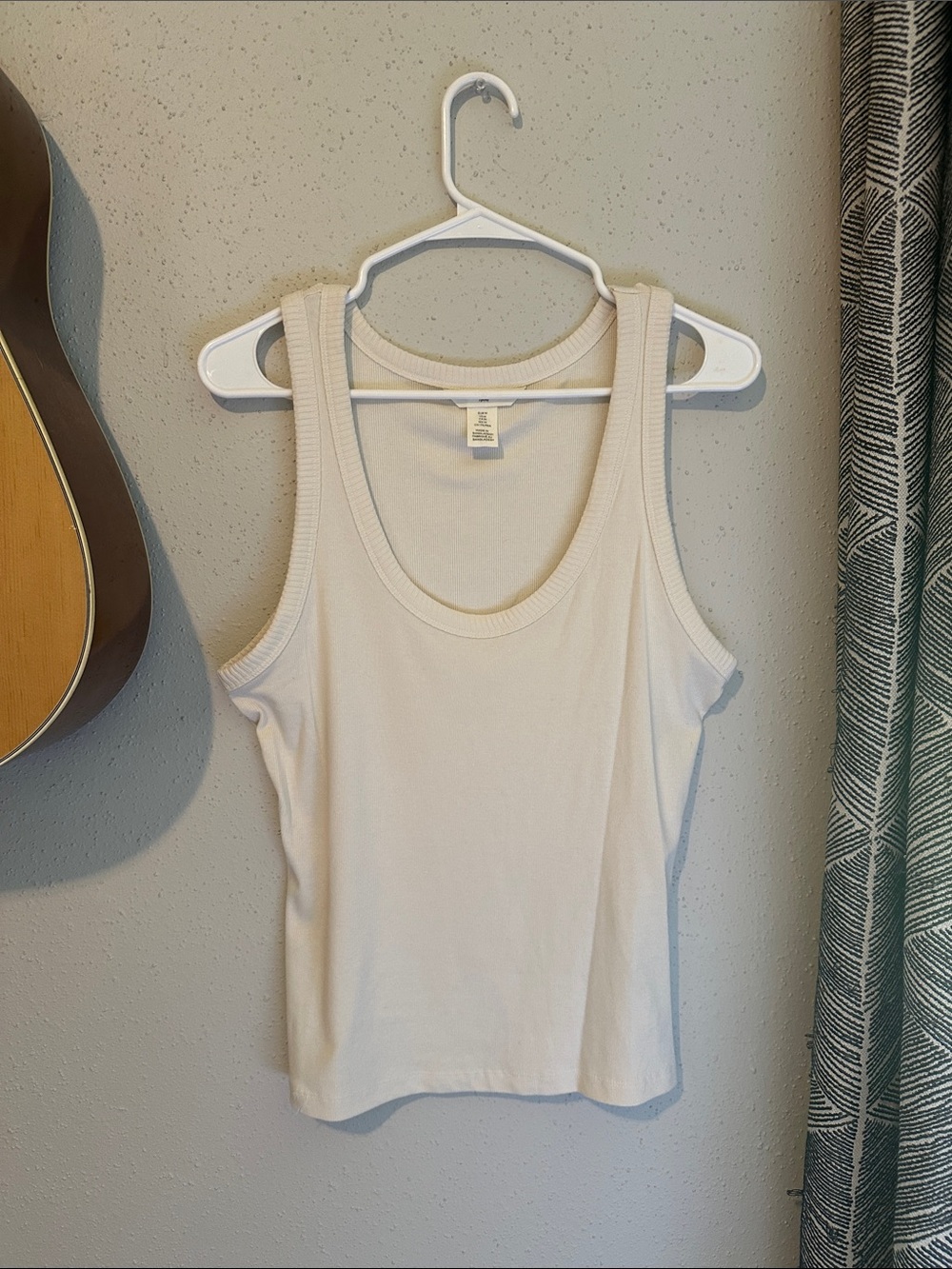 Classic Women's Cream Tank Top - Sleeveless Rib Trim